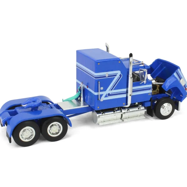 Manufacturer_DCP by First Gear Agricultural Trucks<1/64 Blue Ford LTL 9000 60in Aerodyne Sleeper with Wilson Stockmaster PSAL Livestock Trailer, DCP by First Gear