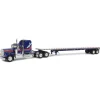 Manufacturer_DCP by First Gear Lowboys & Flatbeds<1/64 Blue Kenworth W900A Aerodyne Sleeper w/ 53ft Wilson Roadbrute Trailer, Liberty Series, DCP by First Gear