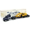 Manufacturer_ERTL Lowboys & Flatbeds<1/64 Blue Midwest Semi with Lowboy Trailer and John Deere 690C Excavator