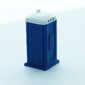 Outback Toys 3D Print & Small Accessories<1/64 Blue Porta Potty with Opening Door, 3D Printed Plastic