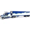 Manufacturer_DCP by First Gear Box Trucks & Trailers<1/64 Blue, Silver & Lime Peterbilt 389 w/ Utility Ribbed Spread-Axle Reefer, DCP by First Gear