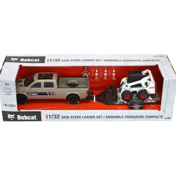 Manufacturer_ERTL Loaders | Pickup Trucks<1/32 Bobcat 7 Piece Construction Set
