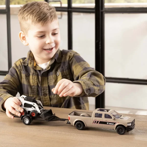 Manufacturer_ERTL Loaders | Pickup Trucks<1/32 Bobcat 7 Piece Construction Set
