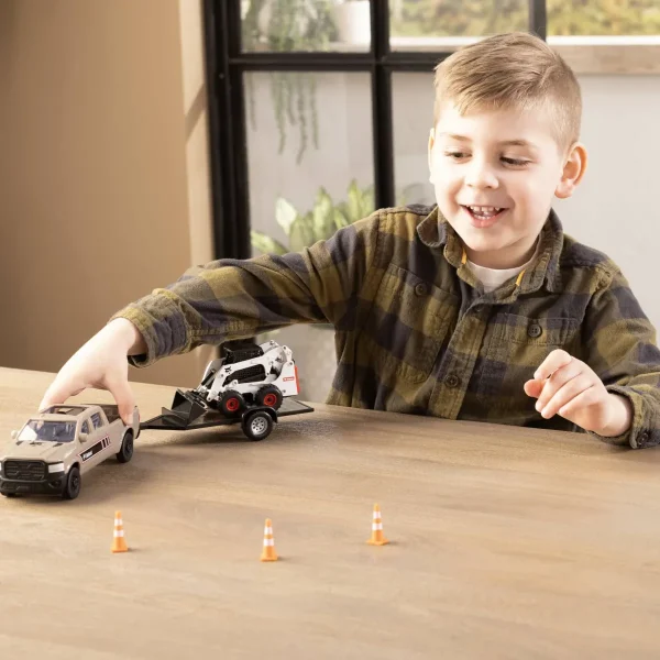 Manufacturer_ERTL Loaders | Pickup Trucks<1/32 Bobcat 7 Piece Construction Set