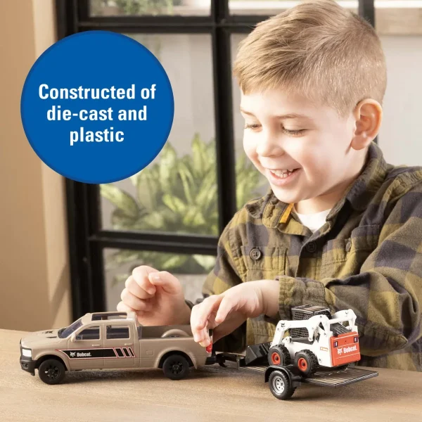 Manufacturer_ERTL Loaders | Pickup Trucks<1/32 Bobcat 7 Piece Construction Set