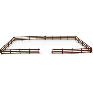 Manufacturer_Standi Toys Standi Toys<1/64 Brown 3 Rail Fence 6in Sections, 6 Pack