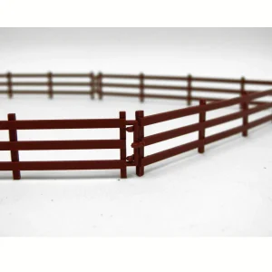 Manufacturer_Standi Toys Standi Toys<1/64 Brown 3 Rail Fence 6in Sections, 6 Pack