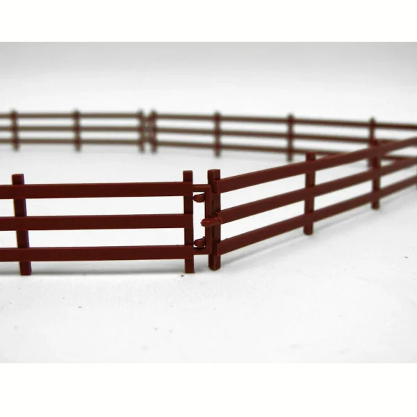 Manufacturer_Standi Toys Standi Toys<1/64 Brown 3 Rail Fence 6in Sections, 6 Pack