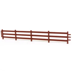 Manufacturer_Standi Toys Standi Toys<1/64 Brown 3 Rail Fence 6in Sections, 6 Pack