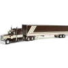 Manufacturer_DCP by First Gear Box Trucks & Trailers<1/64 Brown/Cream Peterbilt 389 63in Mid-Roof Sleeper w/ 53ft Utility Trailer, DCP by First Gear