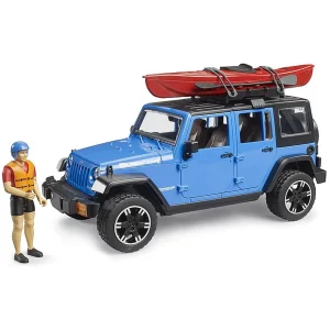 Manufacturer_Bruder Toys Cars & Suvs<1/16 Bruder Jeep Wrangler Rubicon Unlimited with Kayak and Kayaker