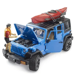 Manufacturer_Bruder Toys Cars & Suvs<1/16 Bruder Jeep Wrangler Rubicon Unlimited with Kayak and Kayaker