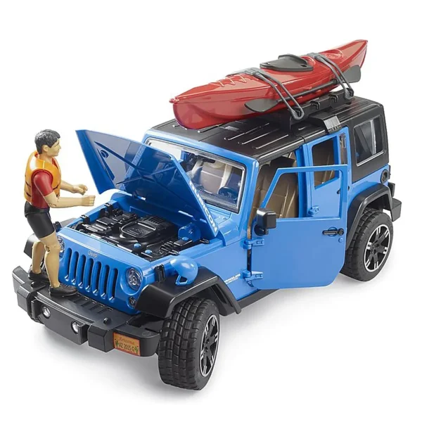 Manufacturer_Bruder Toys Cars & Suvs<1/16 Bruder Jeep Wrangler Rubicon Unlimited with Kayak and Kayaker