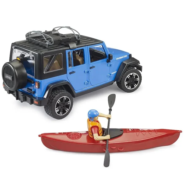 Manufacturer_Bruder Toys Cars & Suvs<1/16 Bruder Jeep Wrangler Rubicon Unlimited with Kayak and Kayaker