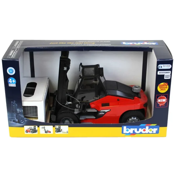 Manufacturer_Bruder Toys Loaders<1/16 Bruder Linde HT160 Forklift with Pallet and 3 Pallet Cages