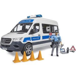 Manufacturer_Bruder Toys Cars & Suvs | Emergency Vehicles<1/16 Bruder MB Sprinter Police Emergency Vehicle with Light & Sound Module