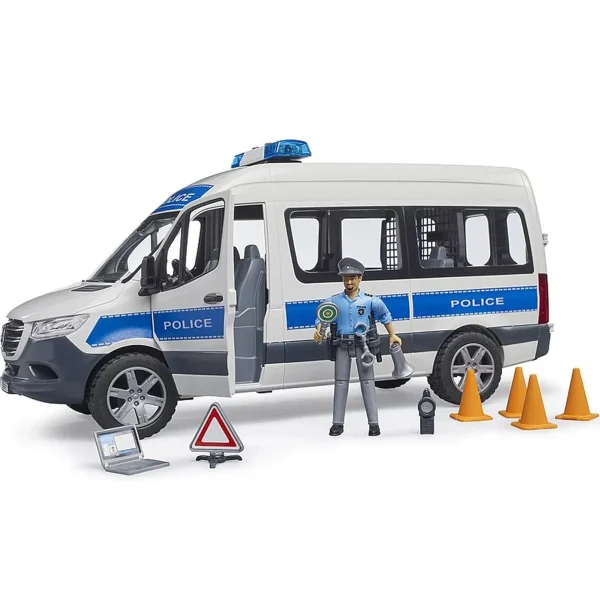 Manufacturer_Bruder Toys Cars & Suvs | Emergency Vehicles<1/16 Bruder MB Sprinter Police Emergency Vehicle with Light & Sound Module