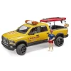 Manufacturer_Bruder Toys Pickup Trucks<1/16 Bruder RAM 2500 Power Wagon Life Guard Truck with Figure, Paddle Board and Light & Sound Module