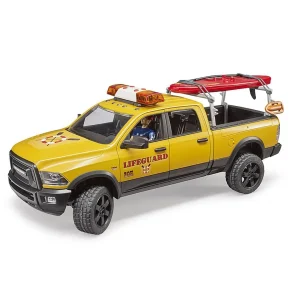 Manufacturer_Bruder Toys Pickup Trucks<1/16 Bruder RAM 2500 Power Wagon Life Guard Truck with Figure, Paddle Board and Light & Sound Module