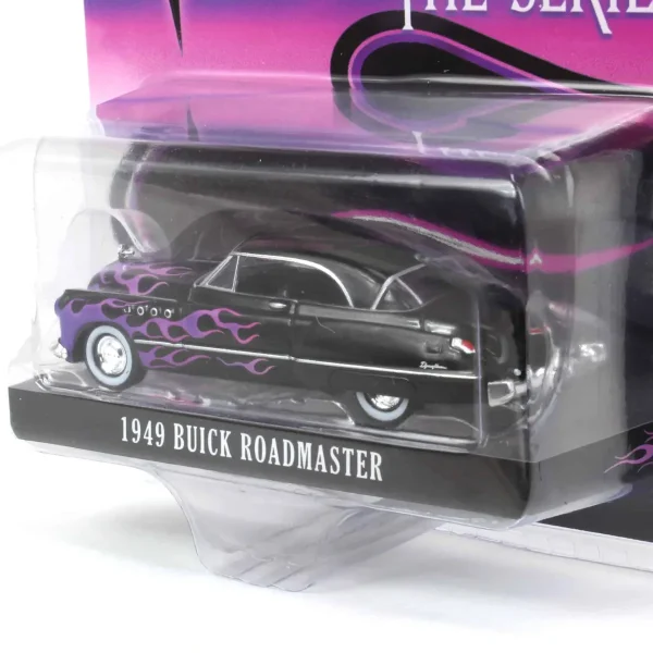 Manufacturer_Greenlight Collectibles Cars & Suvs<1/64 1949 Buick Roadmaster Hardtop, Black with Flames, Hobby Exclusive