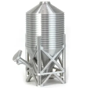 Outback Toys 3D Print & Small Accessories<1/64 Bulk Short Stack Hopper Feed Bin with Auger, 3D Printed