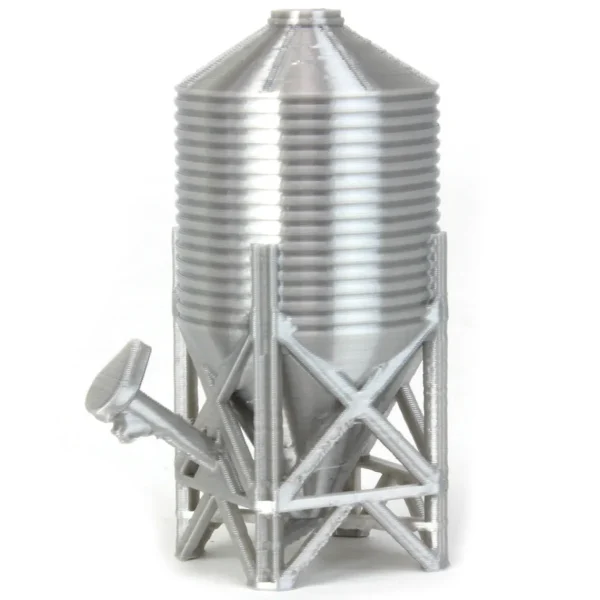 Outback Toys 3D Print & Small Accessories<1/64 Bulk Short Stack Hopper Feed Bin with Auger, 3D Printed