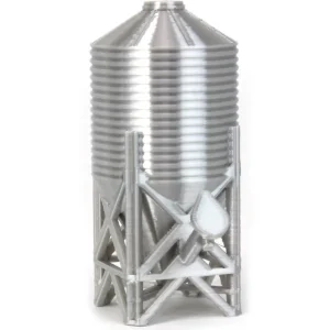 Outback Toys 3D Print & Small Accessories<1/64 Bulk Short Stack Hopper Feed Bin with Auger, 3D Printed