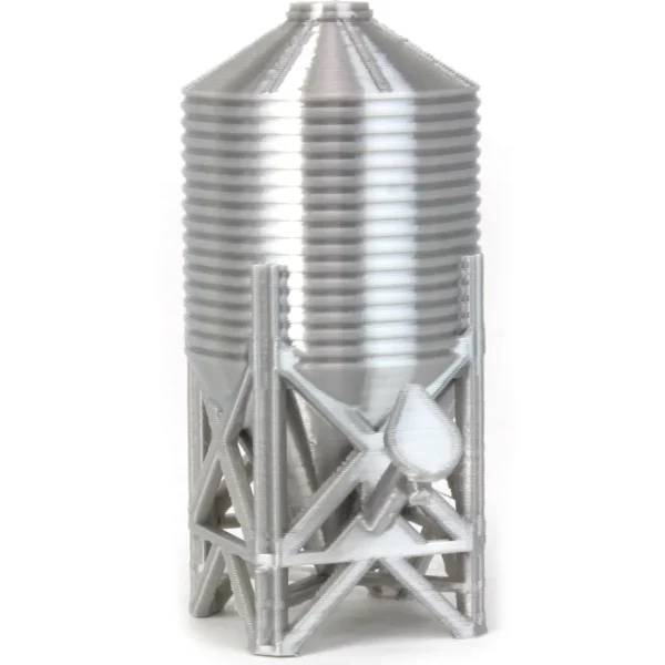 Outback Toys 3D Print & Small Accessories<1/64 Bulk Short Stack Hopper Feed Bin with Auger, 3D Printed