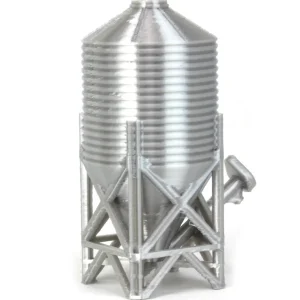 Outback Toys 3D Print & Small Accessories<1/64 Bulk Short Stack Hopper Feed Bin with Auger, 3D Printed