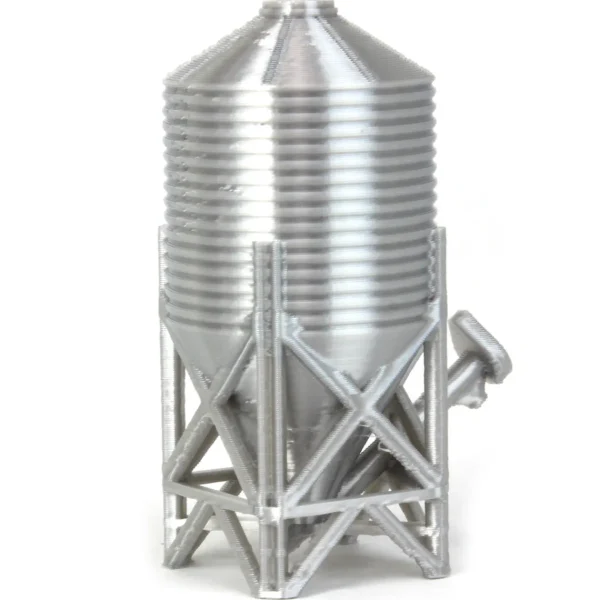 Outback Toys 3D Print & Small Accessories<1/64 Bulk Short Stack Hopper Feed Bin with Auger, 3D Printed