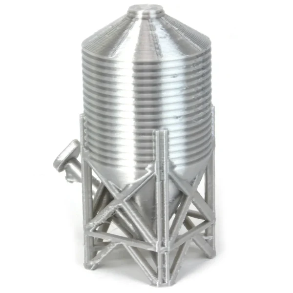 Outback Toys 3D Print & Small Accessories<1/64 Bulk Short Stack Hopper Feed Bin with Auger, 3D Printed