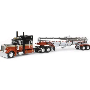 Manufacturer_DCP by First Gear Agricultural Trucks<1/64 Burnt Orange Peterbilt 379 w/ 63in Mid-Roof Sleeper & Polar Deep Drop Tanker, DCP by First Gear
