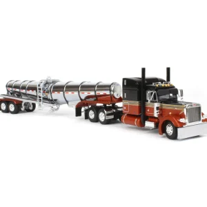 Manufacturer_DCP by First Gear Agricultural Trucks<1/64 Burnt Orange Peterbilt 379 w/ 63in Mid-Roof Sleeper & Polar Deep Drop Tanker, DCP by First Gear