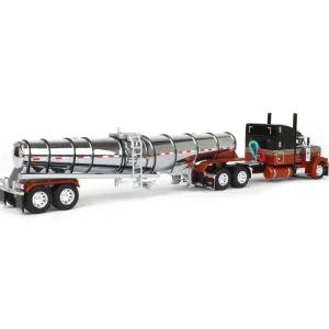Manufacturer_DCP by First Gear Agricultural Trucks<1/64 Burnt Orange Peterbilt 379 w/ 63in Mid-Roof Sleeper & Polar Deep Drop Tanker, DCP by First Gear