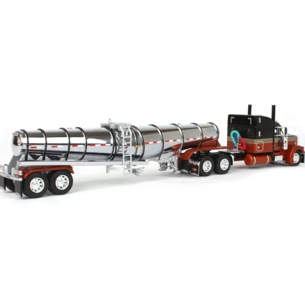 Manufacturer_DCP by First Gear Agricultural Trucks<1/64 Burnt Orange Peterbilt 379 w/ 63in Mid-Roof Sleeper & Polar Deep Drop Tanker, DCP by First Gear