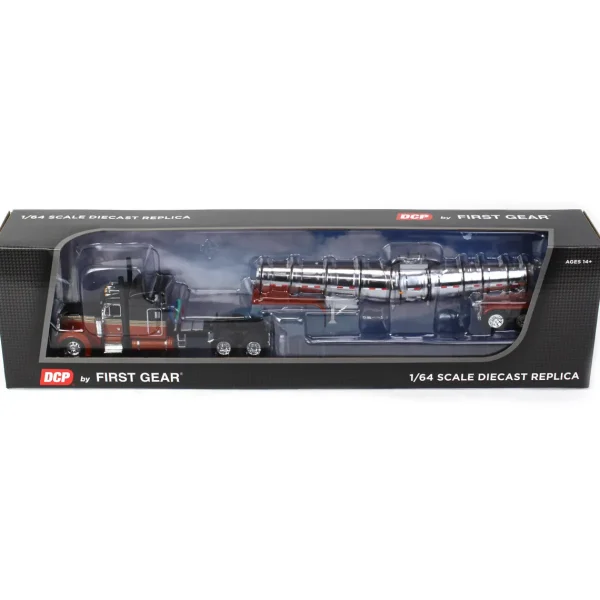 Manufacturer_DCP by First Gear Agricultural Trucks<1/64 Burnt Orange Peterbilt 379 w/ 63in Mid-Roof Sleeper & Polar Deep Drop Tanker, DCP by First Gear