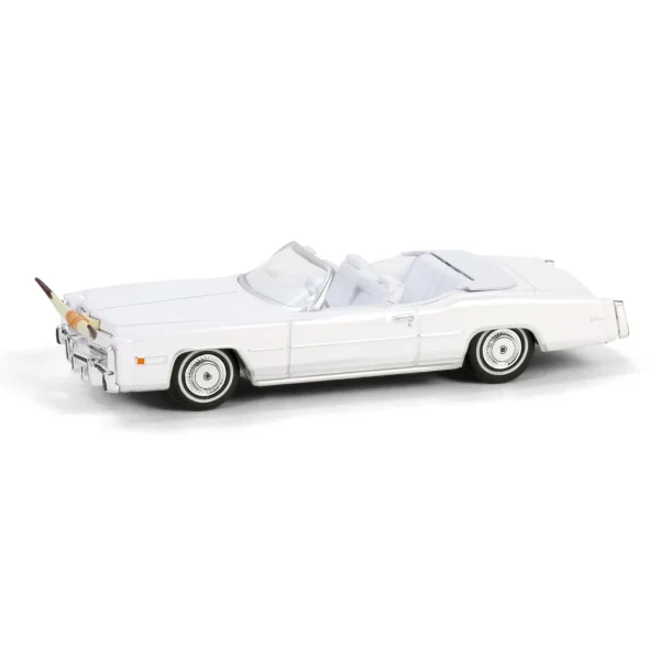 Manufacturer_Greenlight Collectibles Cars & Suvs<1/64 1976 Cadillac Eldorado Convertible with Bull Horns Hood Ornament, White, Hobby Exclusive