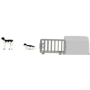 Manufacturer_Universal Hobbies Wooden Barns & Large Accessories | Play Animals & Accessories<1/32 Calf Hut Set with 2 Calves