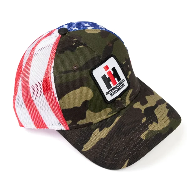 Outback Toys Ih Farmall<Camouflage & American Flag IH Logo Mesh Back Hat