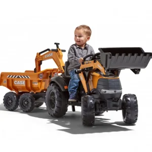 Manufacturer_Falk Ih Farmall & Case Ih<Case 580 Super N Pedal Backhoe with Front Loader, Rear Excavator & Trailer