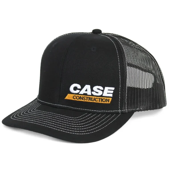 Outback Toys Case Ih & Ji Case<Case Construction Black Canvas Cap with Black Mesh Back