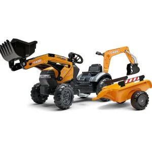Manufacturer_Falk Ih Farmall & Case Ih<Case Construction Pedal Backhoe with Rear Excavator and Trailer