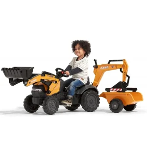 Manufacturer_Falk Ih Farmall & Case Ih<Case Construction Pedal Backhoe with Rear Excavator and Trailer