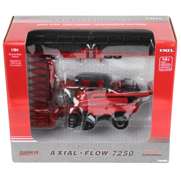 Manufacturer_ERTL Combines & Harvesters<1/64 Case IH 7250 Tracked Combine with Corn & Grain Heads, ERTL Prestige Collection