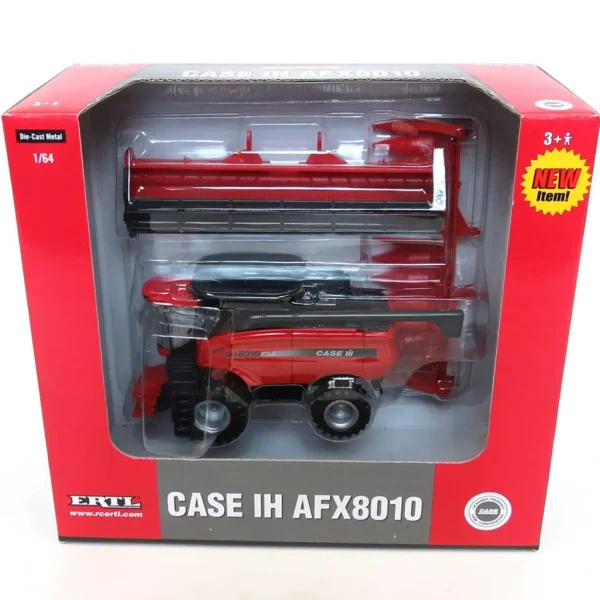 Manufacturer_ERTL Combines & Harvesters<1/64 Case IH AFX8010 Combine with 12 Row Corn Head & Grain Head
