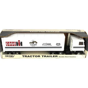 Manufacturer_ERTL Box Trucks & Trailers<1/25 Case IH, Case, JI Case & Tenneco Steel Tractor Trailer