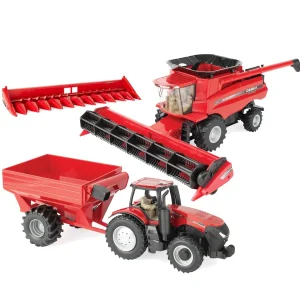 Manufacturer_ERTL Combines & Harvesters<1/32 Case IH Harvesting Set with AFS Connect Magnum 380, Grain Cart & 8230 Combine w/ 2 Heads