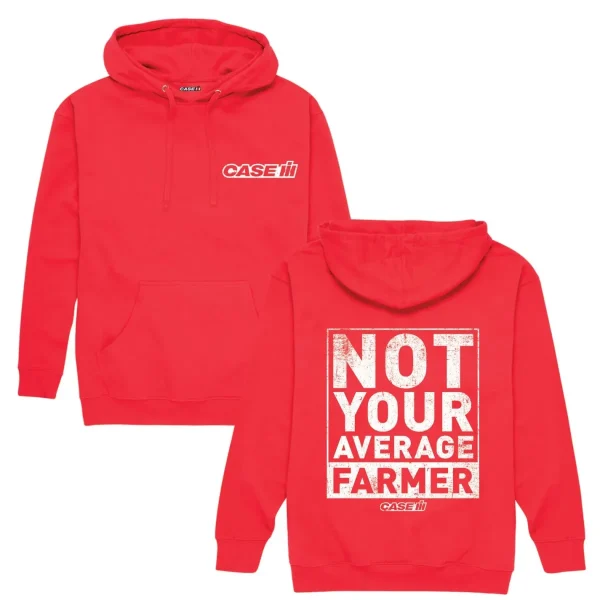 Outback Toys Ih Farmall<Case IH Not Your Average Farmer Red Hooded Sweatshirt
