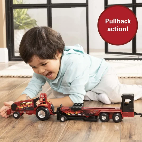 Manufacturer_ERTL Pulling Tractors<1/32 Case IH "Hot Shot" Pullback Pulling Tractor with Sled