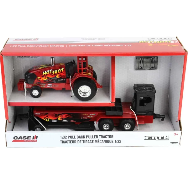 Manufacturer_ERTL Pulling Tractors<1/32 Case IH "Hot Shot" Pullback Pulling Tractor with Sled